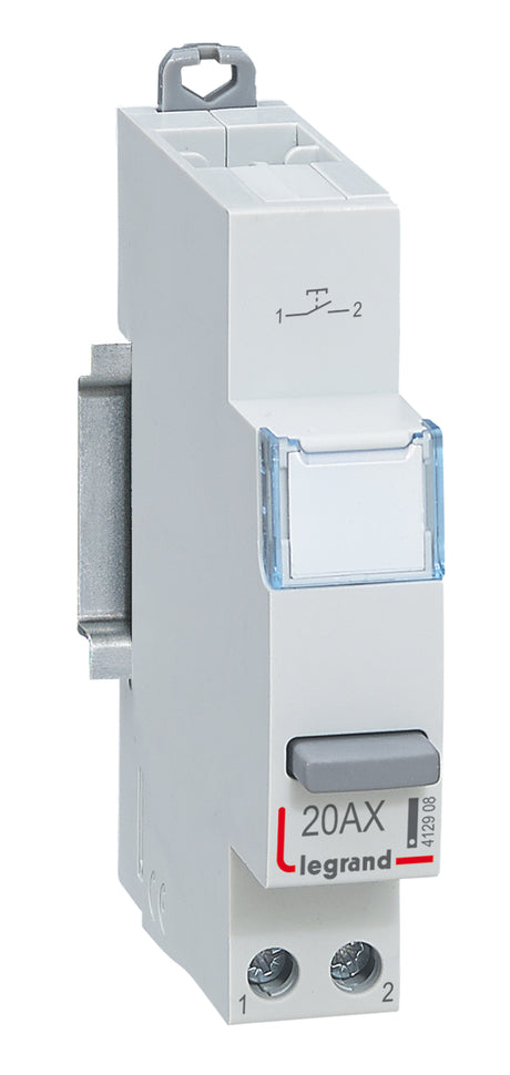 LEGRAND Taster CX3 20A 1 Schließer 230VAC, Gebra uchskategorie AC-12, 1TE  – 412908