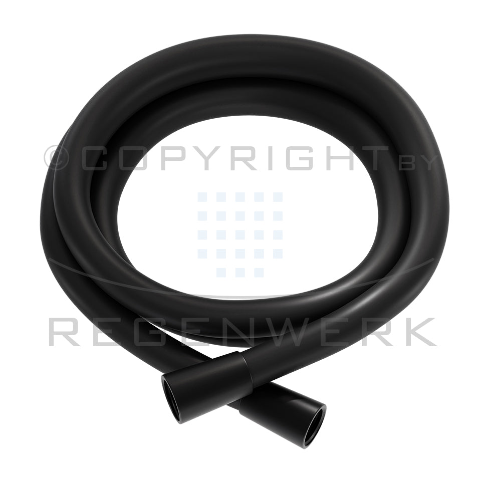 REGENWERK Regenwerk Passion Brauseschlauch DVGW, 125 cm, schwarz matt  – BPPAARRBS125S