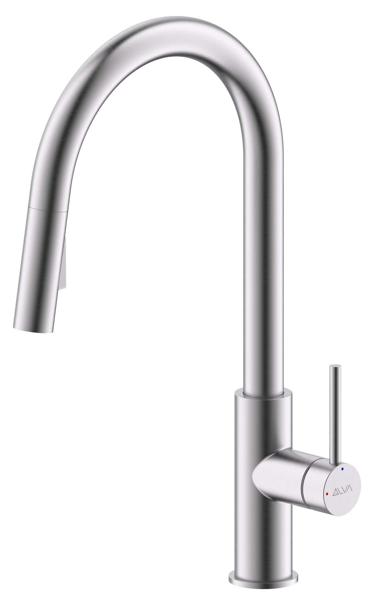 Alva Juna Spültischarm. H: 42cm schwe. Auslauf mit Auszugsbrause, Edelstahl - AQARJUSPT32E