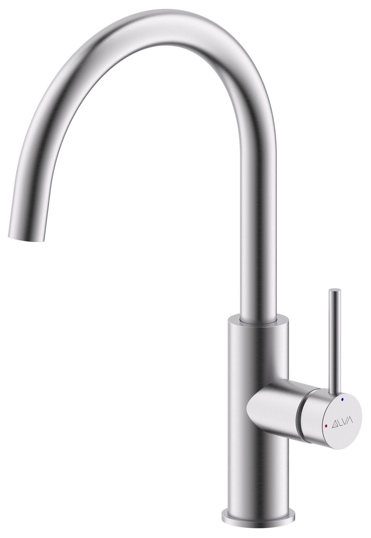 Alva Juna Spültischarmatur H: 36cm schwenkbarer Festauslauf, Edelstahl - AQARJUSPT31E
