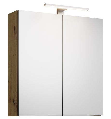 Alva Era Spiegelschrank 60x68x23,4cm LED-Aufsatzleuchte, Weiß Matt - AQBMERSPS1WM