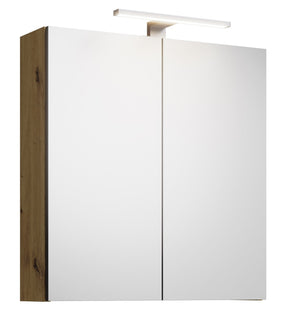 Alva Era Spiegelschrank 60x68x23,4cm LED-Aufsatzleuchte, Eiche Urban - AQBMERSPS1EU