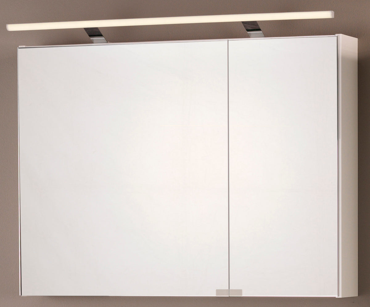 Alva Una Spiegelschrank 90x70x14,7cm, LED-Aufsatzleu., Weiß - AQSPS2W
