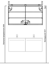 Alva Una Spiegelschrank 90x70x14,7cm, LED-Aufsatzleu., Weiß - AQSPS2W