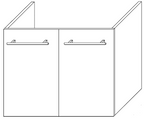 ALVA Una Unterschrank für WT1 2 Türen, 59x46x45,2cm, Weiß