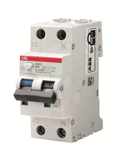 ABB FI/LS-Schalter Typ A C 16A/1pol+N/30mA  2TE   – 2CSR255180R1164