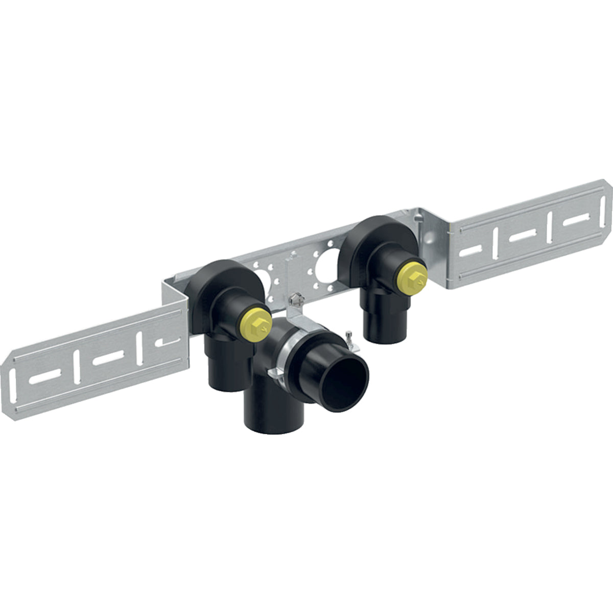 GEBERIT GE FlowFit AnWinkel-Set, vormontiert 2fach, abges. d16mm x Rp1/2 AD15,3cm RG+  – 619.680.00.1