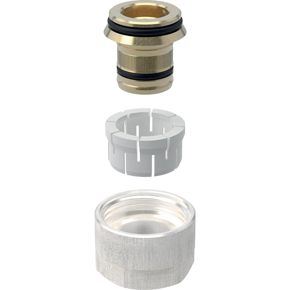 GEBERIT GE FlowFit Eurokonusverschraubung MS d16 mm x G3/4, vernickelt  – 619.055.00.1