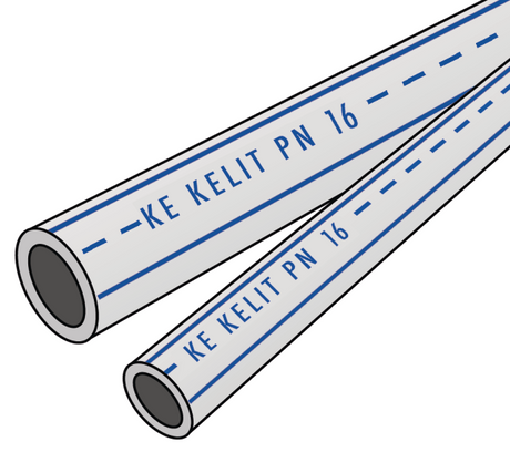 KE KELIT KE08 KELEN PP-RCT Rohr PN16 50x6,9 Länge 4m   – 1685001