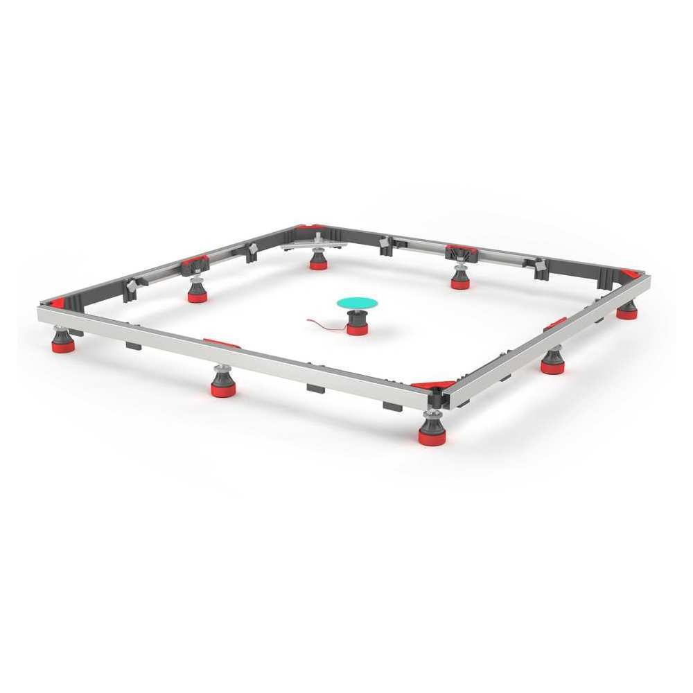 REHAU MEPA Montagerahmen Rechteck, superflach Universal für Duschwannen 120/120  – 18961501182