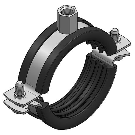 MEFA Rohrschelle Trabant Inox 20x1, 21 - 25 mm M8/M10 TPE  – 051003025