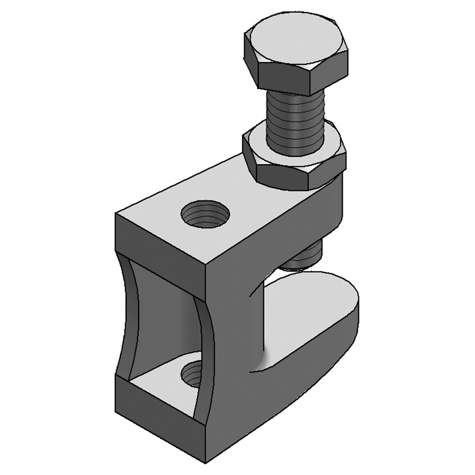 MEFA Trägerklammer Guss TKN Klemmbereich 1 - 18 mm M8  – 0579558