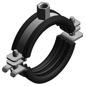 MEFA Rohrschelle Omnia MB 20x2, 56 - 60 mm M8 M8/M10 TPE  – 0398060