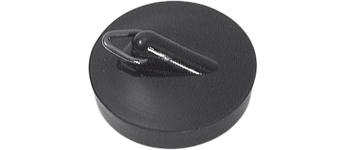 SCHMIDT STEDO VENTIL-STOPFEN PVC SCHWARZ 45,5 MM MIT DREIKANTBÜGEL   – 800112