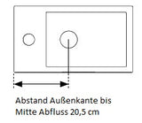Alva Ora Gästebad mit WT Weiß gl. Unterschrank m. 1 Tür, Nero - AQBMORGB7N