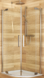 ALVA Viva 1.0 Runddusche m.Pendelt. 87,9-90,4/200cm,R55, Silber Matt, ESG - AQDUVIRP90M