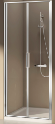 ALVA Dura Pendeltür 2-tlg. 80/195cm Silber Matt, Glas ESG - AQDUDUPT80M