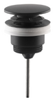Alva Varia Ablaufvent. 5/4" Clicker mit Stopfen, H”he bis 60mm, Schwarz Matt - AQARVAAVC8S