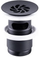 Alva Varia Schaft-Ablaufven. 5/4" Höhe bis 60mm, Schwarz Matt - AQARVAAV1S