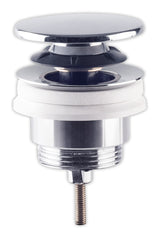 Alva Varia Ablaufvent. 5/4" Clicker mit Stopfen, Höhe bis 60mm, Chrom - AQARVAAVC8