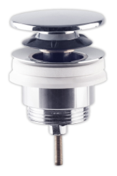 Alva Varia Ablaufvent. 5/4" Clicker mit Stopfen, H”he bis 60mm, Chrom - AQARVAAVC8