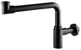 Alva Varia Raumspardesign-S. 5/4" ohne Ventil, Wandrohr 32x100mm, Schwarz Matt - AQARVADSR1S