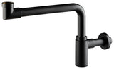 Alva Varia Raumspardesign-S. 5/4" ohne Ventil, Wandrohr 32x100mm, Schwarz Matt - AQARVADSR1S