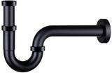 Alva Varia Röhrensifon 5/4" ohne Ventil Wandrohr 32x220mm, MS Schwarz Matt - AQARVARS3S