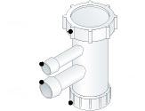 Alva Varia T-Stck 90 fr W„sche- trockner, d 10/14mm x 1", Weiá - AQARVARSS1E3