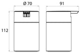Alva Pura Seifenspender mit Kristallglas klar, Standmodell, Chrom - AQASPUSPS