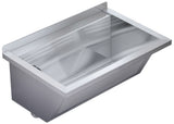 KWC AUSTRIA KWC Sirius Waschtrog  750x354x500mm Ablauf links, Chromstahl fugenlos   – 2030045759