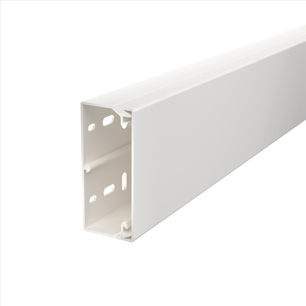 OBO Wand- und Deckenkanal mit Bodenlochung 4 0x90x2000 Polyvinylchlorid reinweiß RAL  – 6191142
