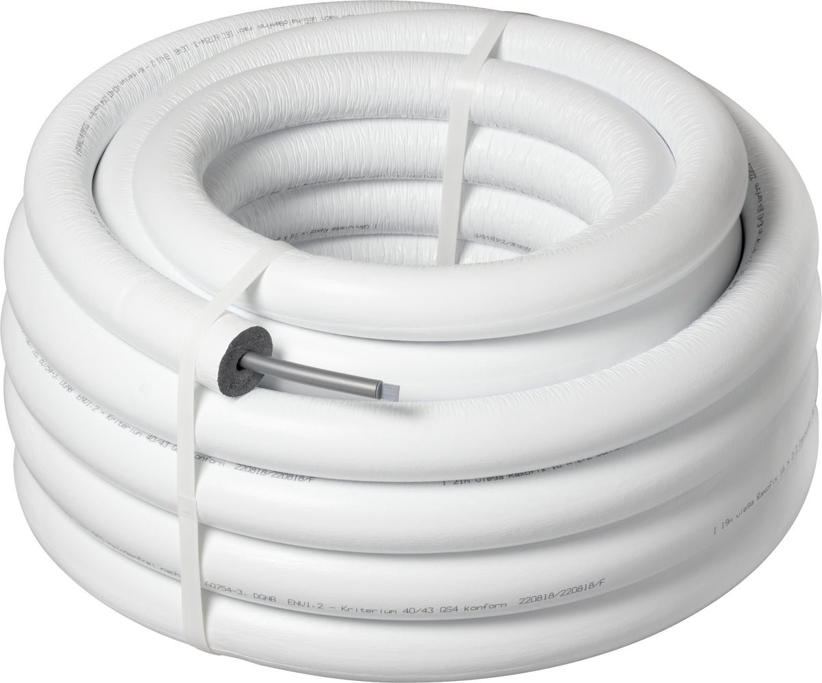 VIEGA Viega Mehrschichtverbundrohr Raxofix 5302.38 25x2,7 mit 26 mm Dämmung weiß  – 816 636