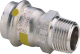 VIEGA Viega Sanpress Inox G-Übergangsstück 0211 (Gas) in d35 x R1 Edelstahl   – 486 792