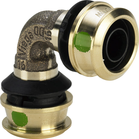 VIEGA Viega Winkelkupplung mit SC Raxofix 5316 in 40mm Siliziumbronze 90 Grad   – 647 049