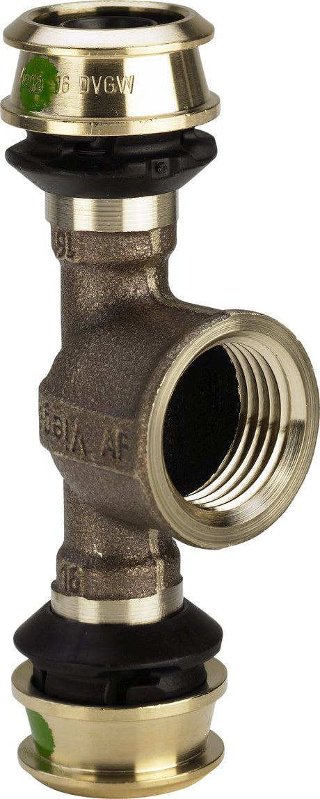 VIEGA Viega T-Stück mit SC Raxofix 5317 in 25mmxRp3/4x25mm Siliziumbronze   – 647 155