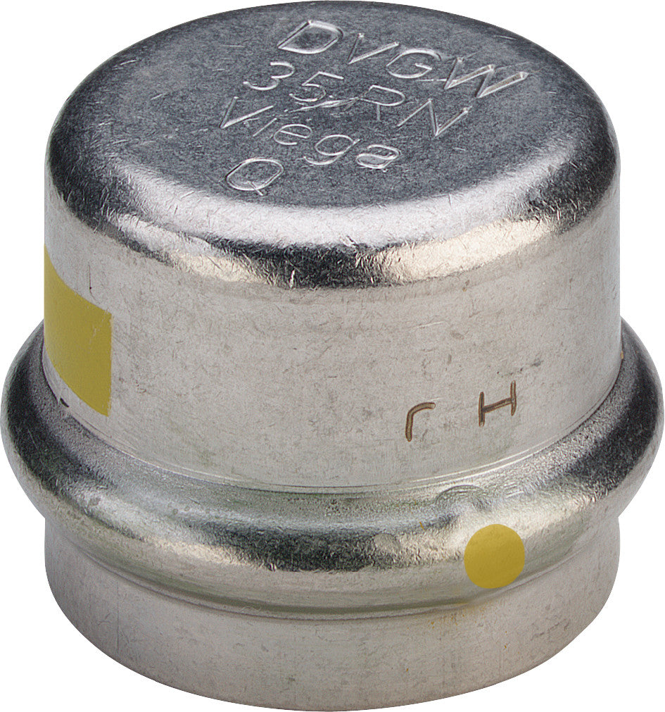 VIEGA Viega Verschlusskappe SC Sanpress Inox G 0256 für Gas in 22mm Edelstahl   – 487 256