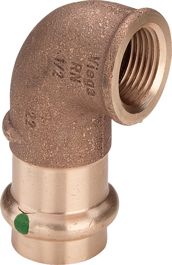 VIEGA Viega Winkel 90 Grad mit SC Sanpress 2214.2 in 42mm x Rp1 1/2 Siliziumbronze   – 299 415