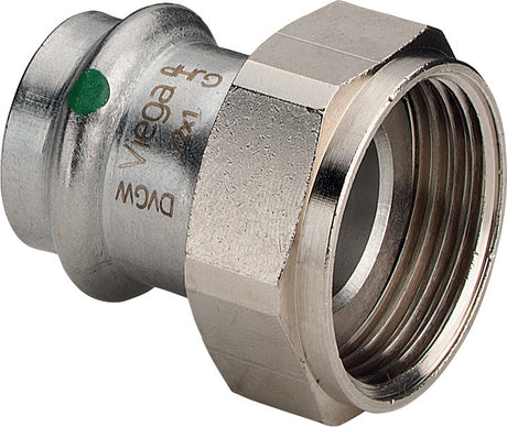 VIEGA Viega Verschraubung mit SC Sanpress Inox 2363 in 22mm x G1 Edelstahl   – 437 626
