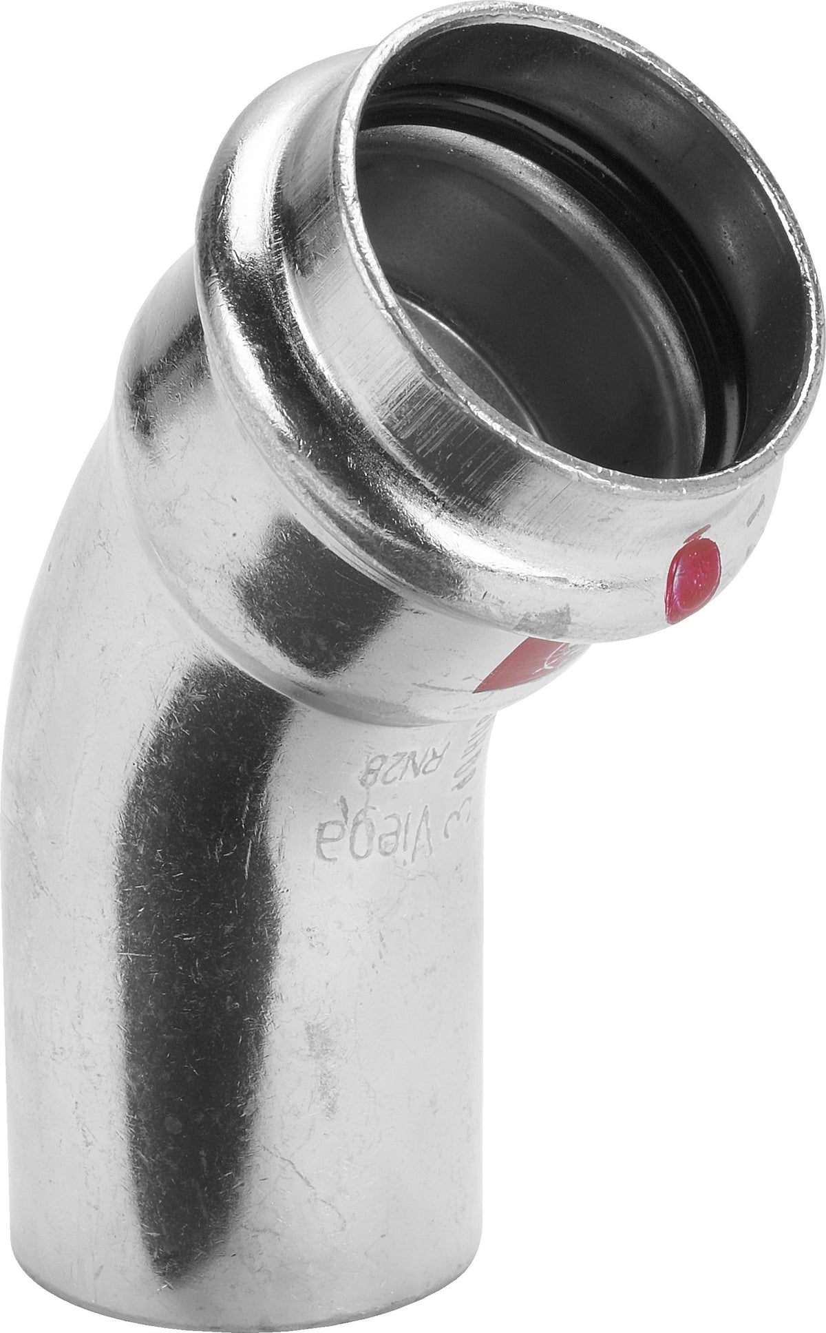 VIEGA Viega Bogen 45 Grad mit SC Prestabo 1126.1 in 15mm Stahl verzinkt   – 558 338