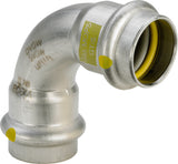 VIEGA Viega Bogen 90 Grad SC Sanpress Inox G 0216 für Gas in 28 mm Edelstahl   – 485 818