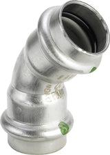 VIEGA Viega Bogen 45 Grad mit SC Sanpress Inox 2326 in 22mm Edelstahl   – 435 790
