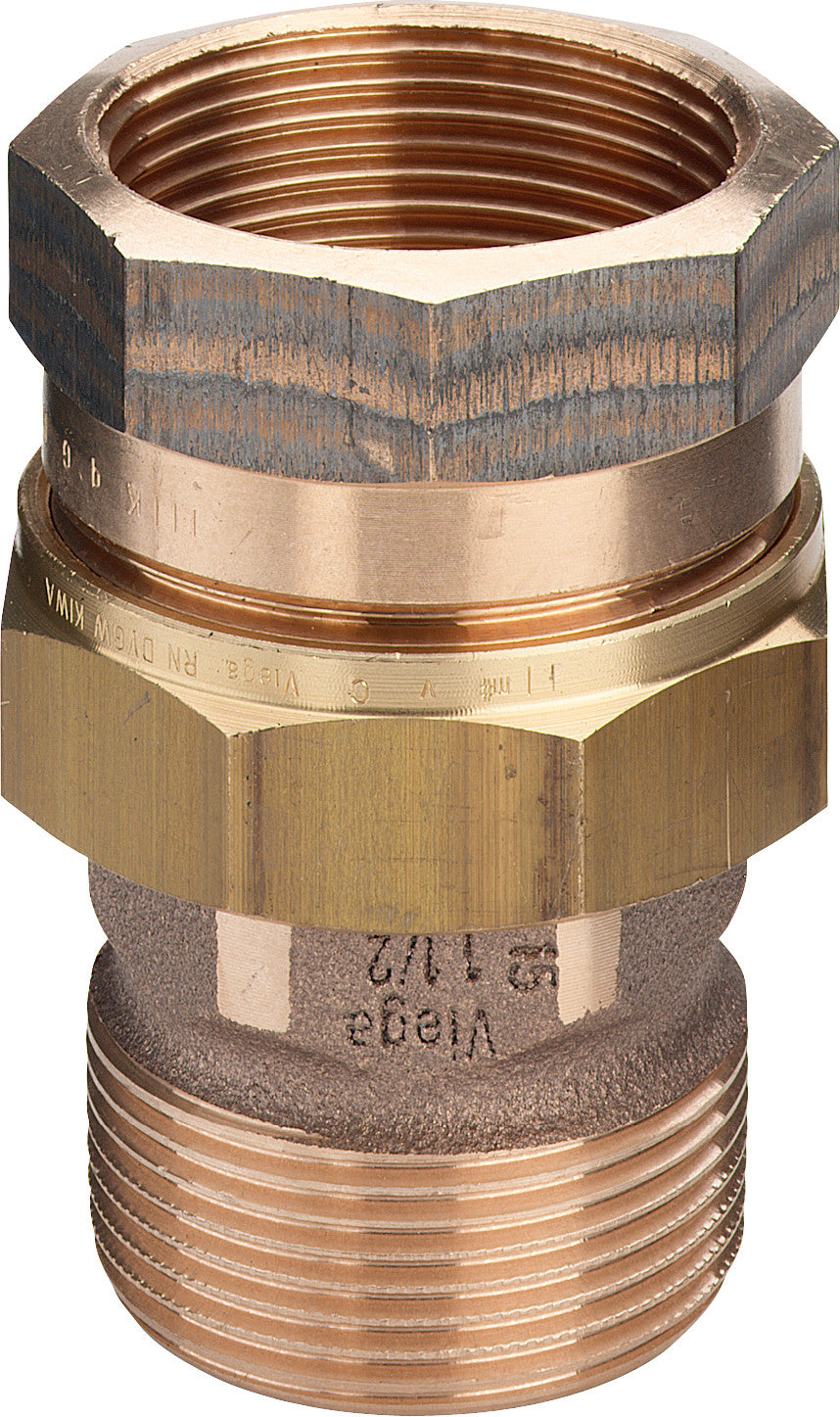 ALVA Rohrverschraubung 3331 flachdichtend in R1/2 x Rp1/2 Rotguss