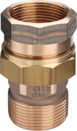 ALVA Rohrverschraubung 3331 flachdichtend in R1 x Rp1 Rotguss - ACRG3331.1