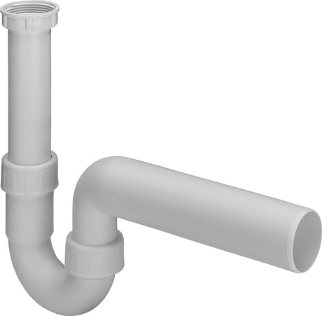 ALVA Siphon DN40x6/4" für Spüle, Kunststoff, weiß