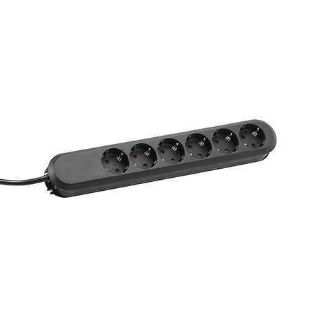 BACHMANN SMART Tischsteckdose 6-fach schwarz 5,0m Zuleitung  – 381.149K