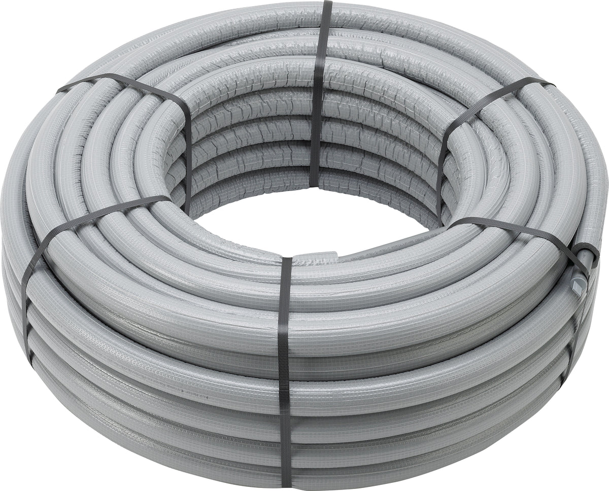 VIEGA Viega Rohr Raxofix 5302.5 mit 9mm Dämmung in 16x2,2mm Kunststoff grau   – 645 809