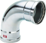 VIEGA Viega Bogen 90 Grad mit SC Prestabo 1116XL in 76,1mm Stahl verzinkt   – 597 566