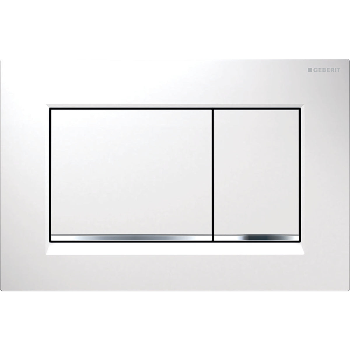 GEBERIT GE Betaetigungsplatte Sigma20 2-Mengen weiss-glanzchrom-weiss  – 115.883.KJ.1