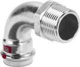 VIEGA Viega Bogen 90 Grad mit SC Prestabo 1114 in 22mm x R3/4 Stahl verzinkt   – 558 437